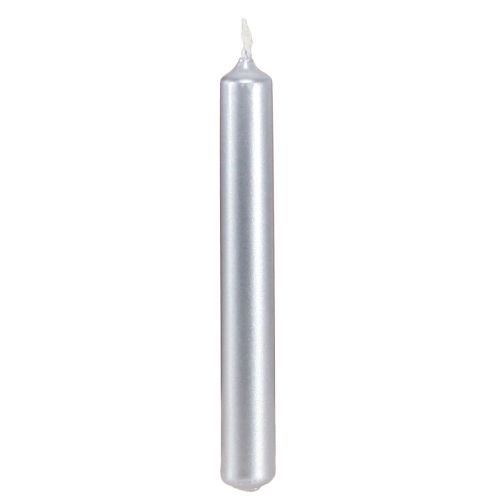 Floristik24 Velas para árvore Velas para árvore de Natal prata 13x105mm 20 un