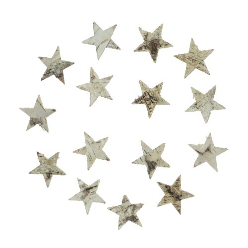 Floristik24 Decoração dispersa de estrelas de Natal decoração estrelas de bétula 4 cm 100 unidades