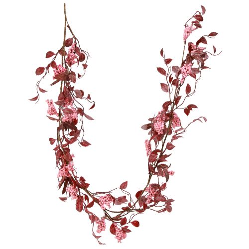 Itens Cabide decorativo de guirlanda de folhas decoração de outono em rosa 125cm