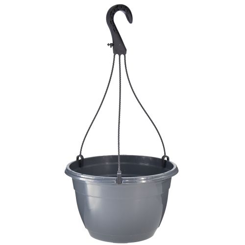 Cesta suspensa vaso antracite para pendurar Ø25cm Alt.50cm