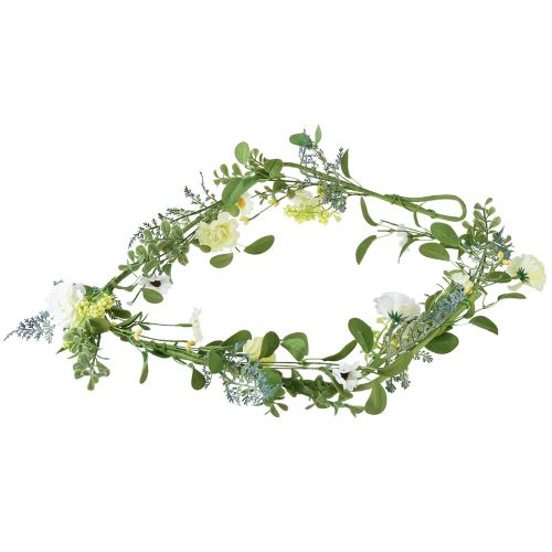 Itens Guirlanda de flores artificiais guirlanda decorativa creme amarelo branco 125cm