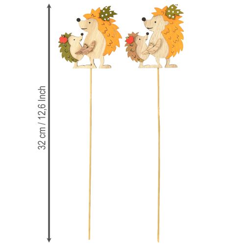Itens Flor plug ouriço com criança decoração de outono madeira 8,5 cm 8 un