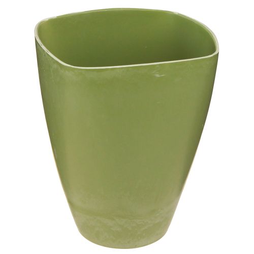 Vaso de orquídea vaso de flores vaso de plástico verde Alt.16,5cm 4 unidades