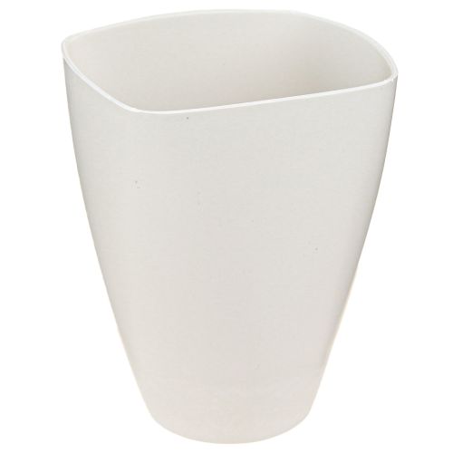 Vaso de flores de plástico vaso de orquídea de plástico branco Alt.16,5cm 4 peças