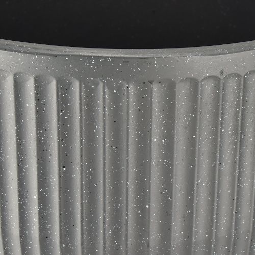 Itens Vaso de chão plástico floreira antracite Ø28cm H46,5cm