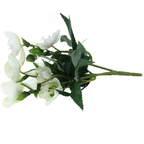 Itens Rosas de natal buquê decorativo branco flores artificiais arranjo de natal 27cm