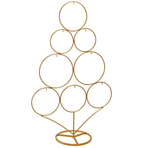 Floristik24 Árvore decorativa com ganchos Decoração de Natal metal dourado fosco Alt.58cm