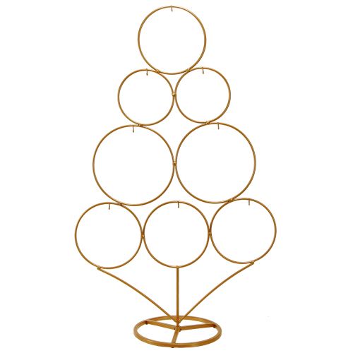 Itens Árvore decorativa com ganchos Decoração de Natal metal dourado fosco Alt.58cm