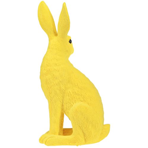 Itens Coelhinho decorativo sentado Coelhinho da Páscoa flocado amarelo 12×9×25cm