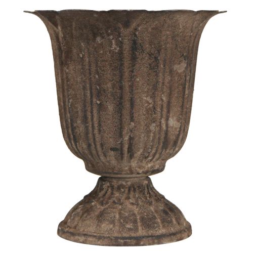 Itens Troféu decorativo mini vaso antigo cinza marrom Ø12cm Alt.13cm