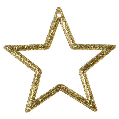 Itens Decoração de mesa estrela decorativa glitter dourado Natal 4,5cm 120 un