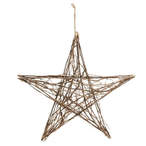 Itens Estrela decorativa feita de galhos de poinsétia para pendurar 60cm