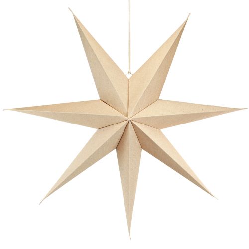 Floristik24 Estrela decorativa para iluminação de papel juta natural Ø75cm