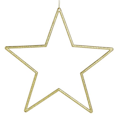 Floristik24 Estrelas decorativas douradas com glitter decoração de árvore estrelas 18 cm 8 unidades