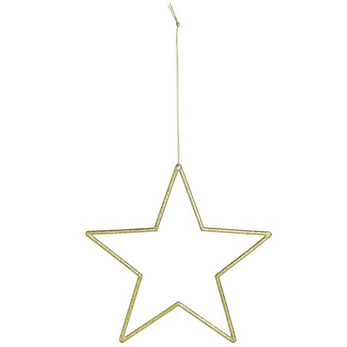 Itens Estrelas decorativas douradas com glitter decoração de árvore estrelas 18 cm 8 unidades