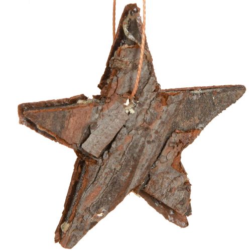 Floristik24 Estrelas decorativas pinho decorações naturais para árvores de natal estrelas pinho 6 cm 12 unidades