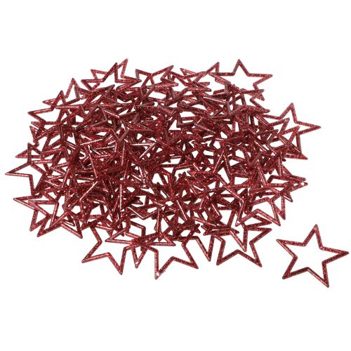 Itens Estrelas decorativas glitter vermelho pequenas estrelas de Natal 4,5 cm 120 un