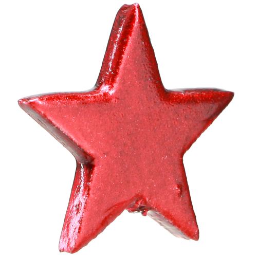 Itens Estrelas decorativas decoração dispersa metálica vermelha – 2ª escolha – Ø5cm 36 unid.