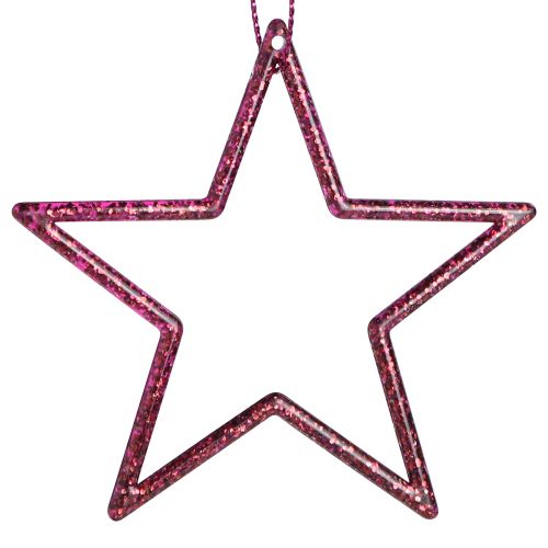 Itens Estrelas decorativas poinsétias para pendurar Berry Glitter 7,5 cm 40 un