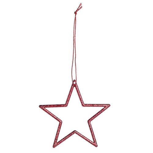 Itens Estrelas decorativas poinsétias para pendurar vermelhas 7,5cm 40 un