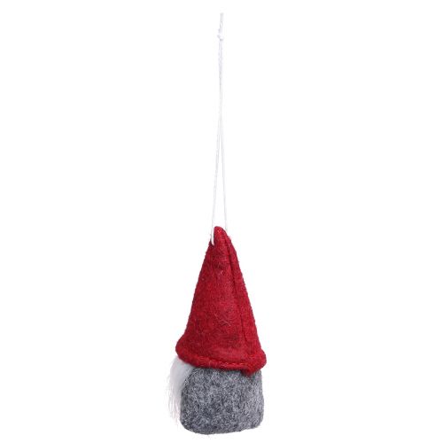 Itens Decorações decorativas para árvores de Natal de gnomos em feltro vermelho cinza 5 × 9 cm 6 unidades