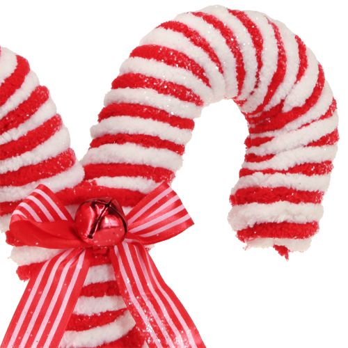 Itens Bastões de doces decorativos para pendurar decorações de árvores de Natal vermelhas e brancas 28 cm