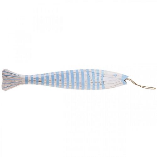 Itens Peixe decorativo madeira peixe de madeira para pendurar azul claro Alt.57,5cm