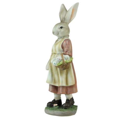 Itens Cesta decorativa de coelho mulher ovos de páscoa figura decorativa páscoa altura 37cm