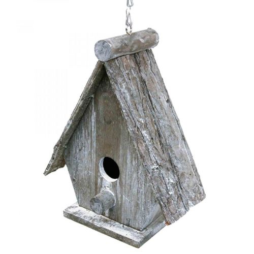 Itens Casa de passarinho decorativa para pendurar Birdhouse Deco Grey H22cm