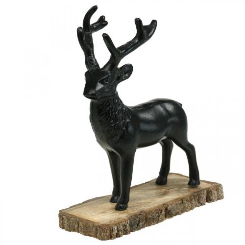 Itens Deco Deer Deco Renas Metal Madeira Preto A 25cm