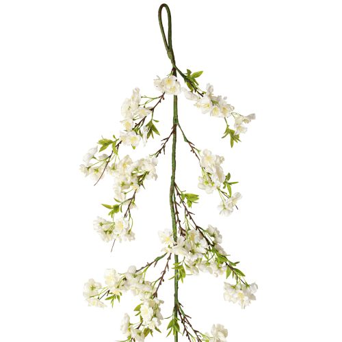 Cabide decorativo flor de cerejeira flores artificiais guirlanda branca 170cm