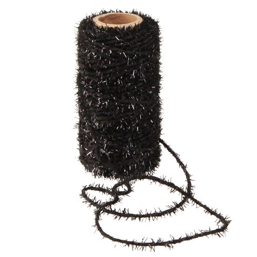 Itens Cordão decorativo glitter preto bege branco W1,5mm L25m 2 peças