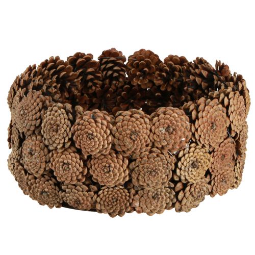 Floristik24 Tigela decorativa de pinhas em marrom natural Ø35cm Alt.15cm