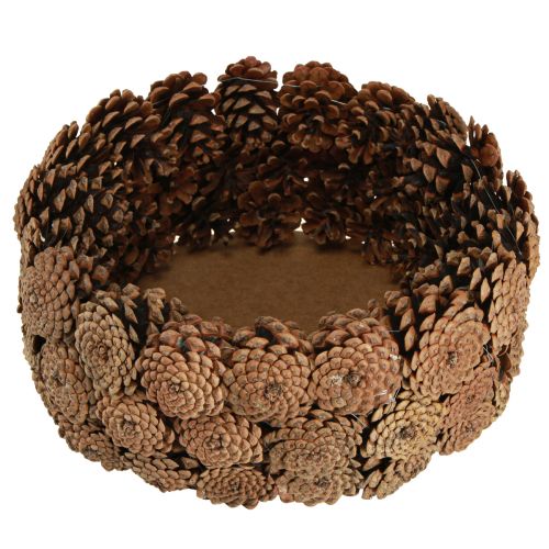 Itens Tigela decorativa de pinhas em marrom natural Ø35cm Alt.15cm