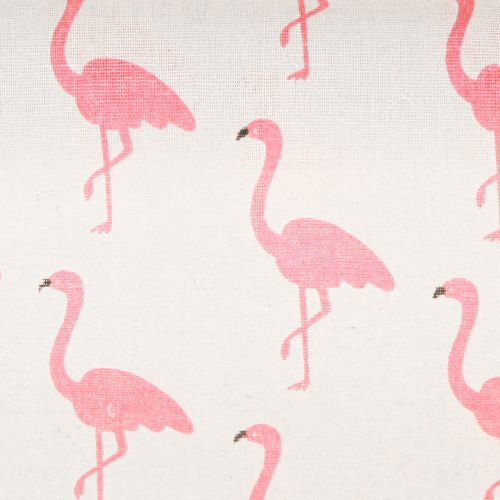 Itens Tecido decorativo flamingo branco-rosa 30cm x 3m