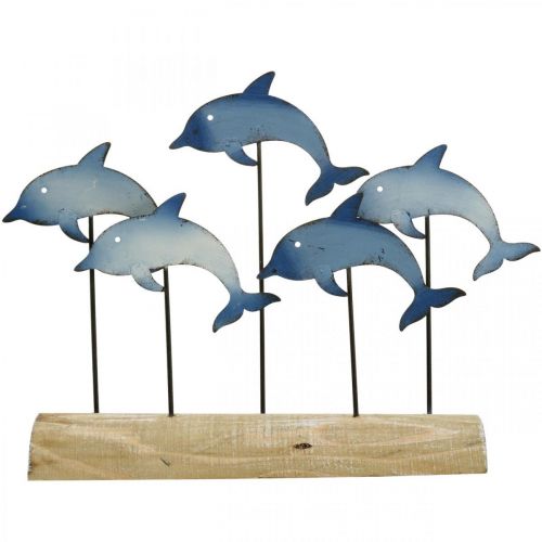 Itens Golfinhos para cravar, decoração mar, decoração metal marítimo A24.5cm L32.5cm