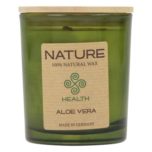 Vela perfumada em vidro vela de cera natural Aloe Vera 85×70mm