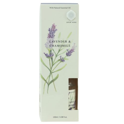 Itens Varas perfumadas difusor de lavanda e camomila em vidro 100ml