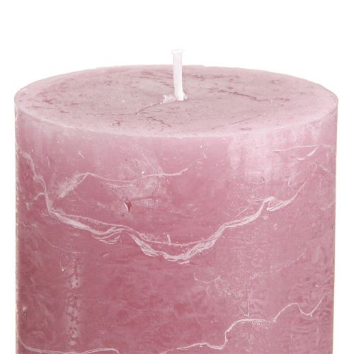 Itens Velas pilares cor sólida rosa velho 70x100mm 4 un