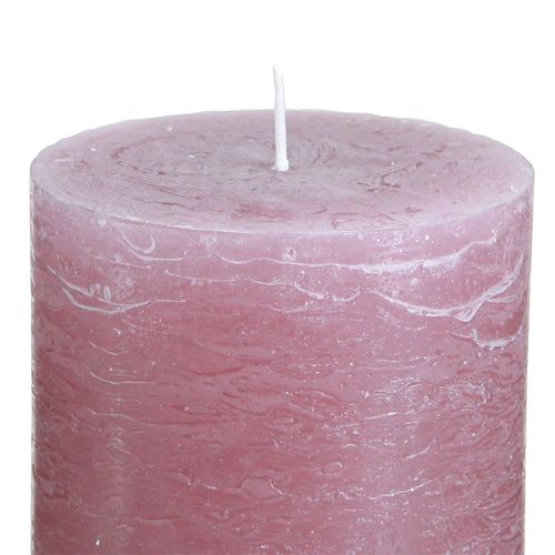 Itens Velas sólidas velas pilar rosa velhas 70×80mm 4 un