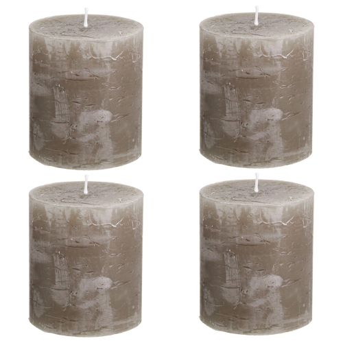 Itens Velas cor sólida velas pilar castanhas 70×80mm 4 un