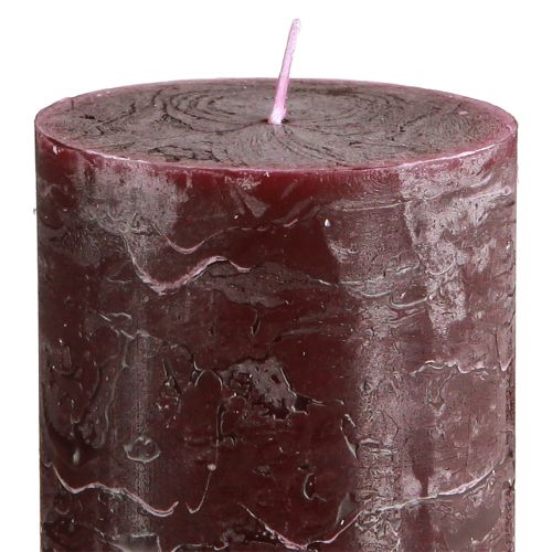 Itens Velas cor sólida Velas pilar Borgonha 70×120mm 4 un