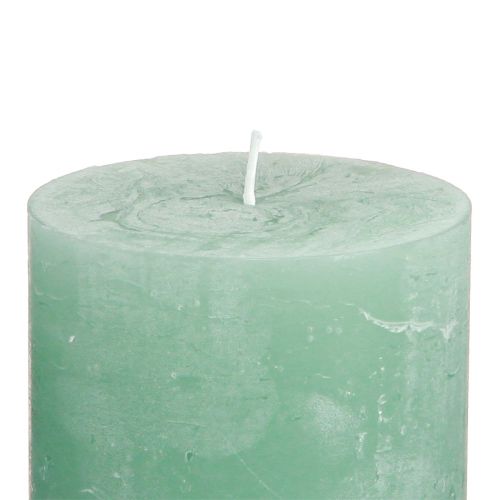 Itens Velas cor sólida velas pilar jade verde 70×80mm 4 un