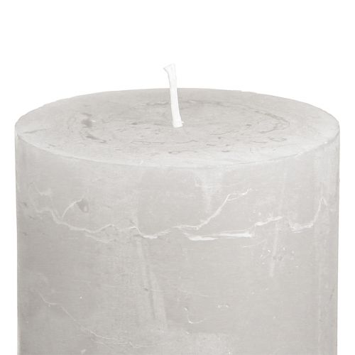 Itens Velas de cor sólida velas pilar cinza claro 70×80mm 4 un