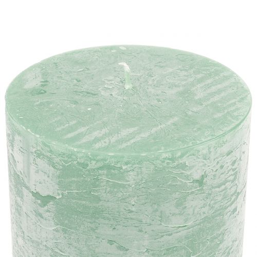 Itens Velas sólidas verde claro 60x100mm 4 un