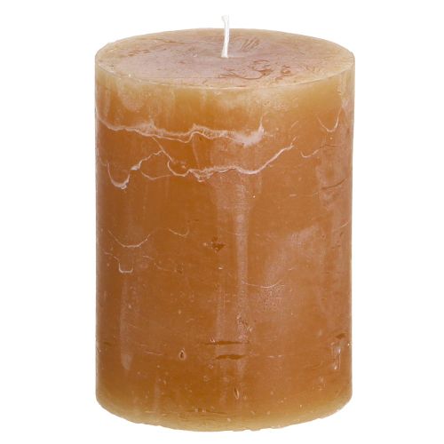 Velas cor sólida velas pilar caramelo 60×80mm 4 un