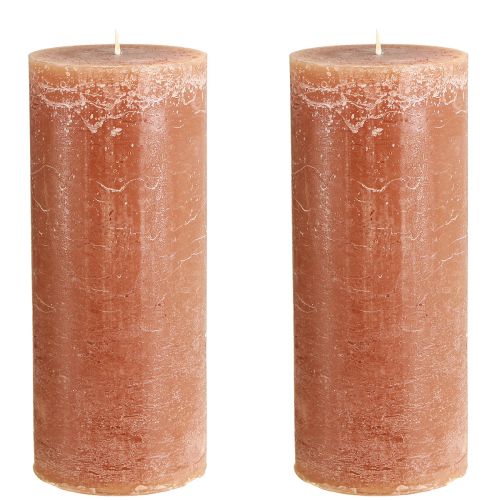 Itens Velas cor sólida velas pilar caramelo 85×200mm 2 un