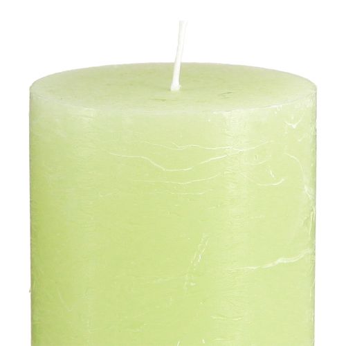 Itens Velas sólidas verde limão​​​​​​​ Velas pilar 70×120mm 4 un