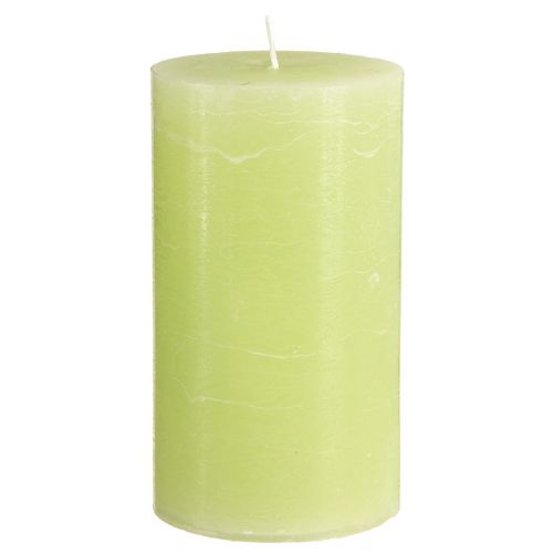 Itens Velas sólidas verde limão​​​​​​​ Velas de pilar 85×150mm 2 un