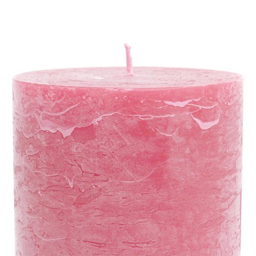 Itens Velas de cor sólida rosa 85x150mm 2pcs